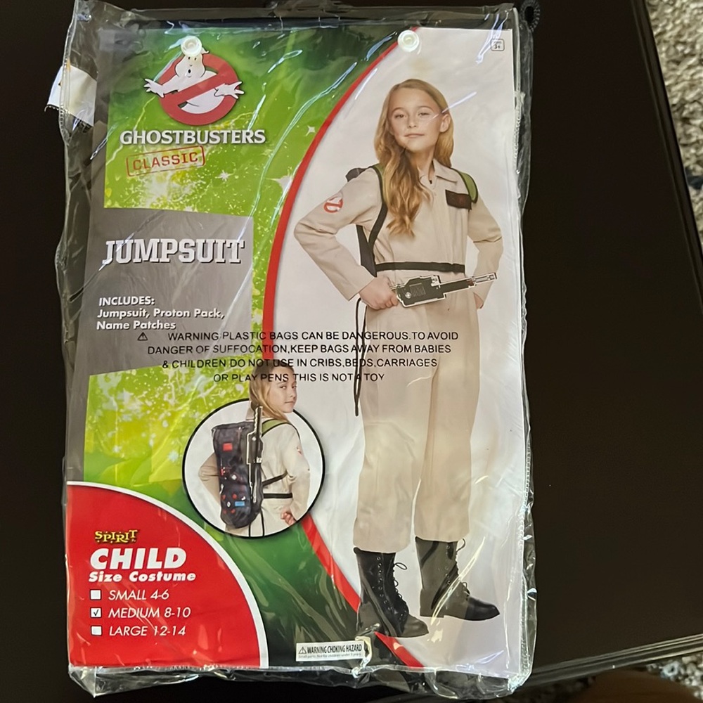 New Ghostbuster, jumpsuit, kids, medium 8-10